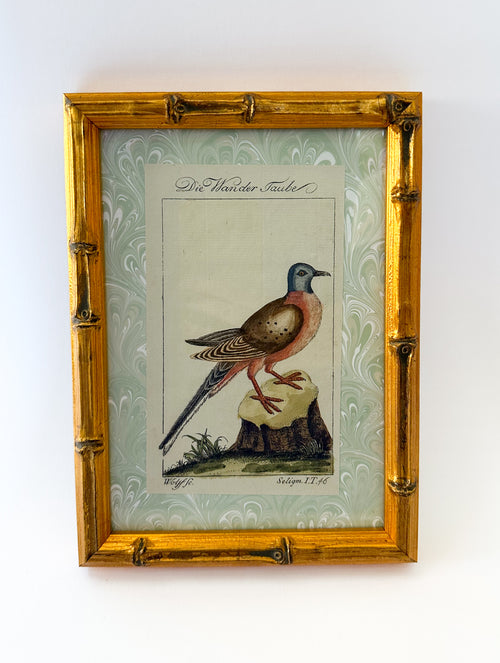 Birdie 1 Antique: Print on Original Marble Artwork