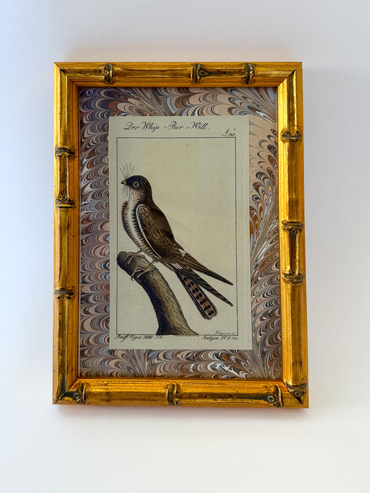 Birdie 2 Antique: Print on Original Marble Artwork