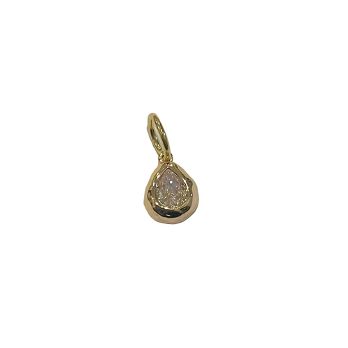24k Gold Filled CZ Oval Pendant
